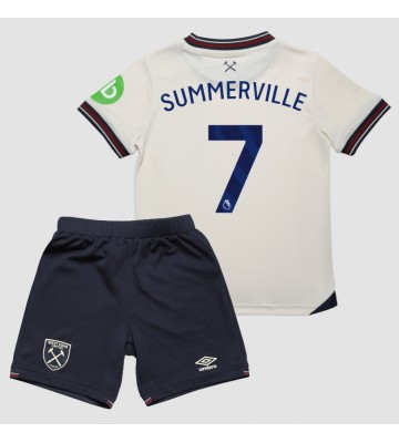 West Ham United Crysencio Summerville #7 Segunda Equipación Niños 2025-26 Manga Corta (+ Pantalones cortos)